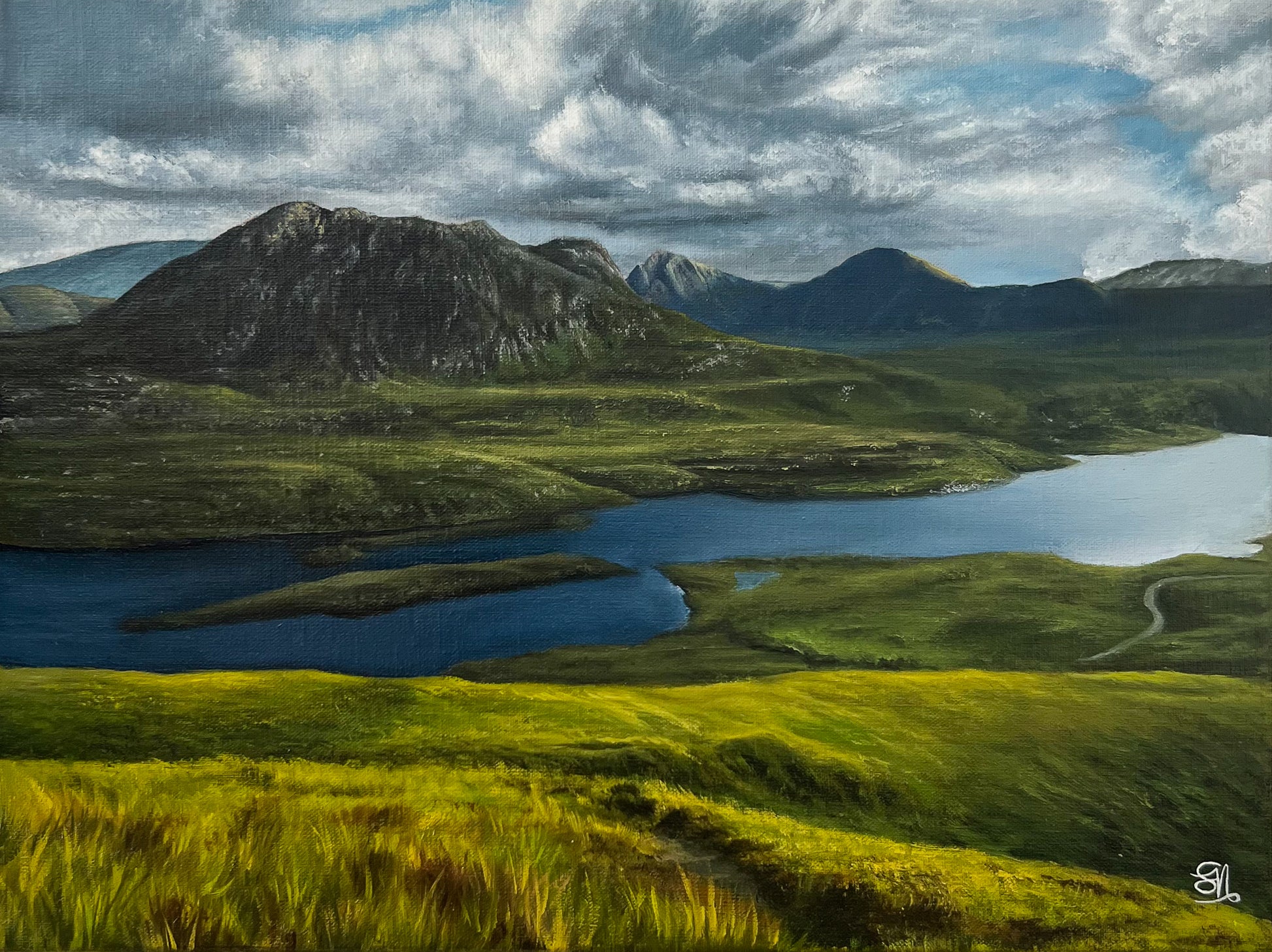 Loch Lurgainn" 12 x 16"- Coigach Oil Painting