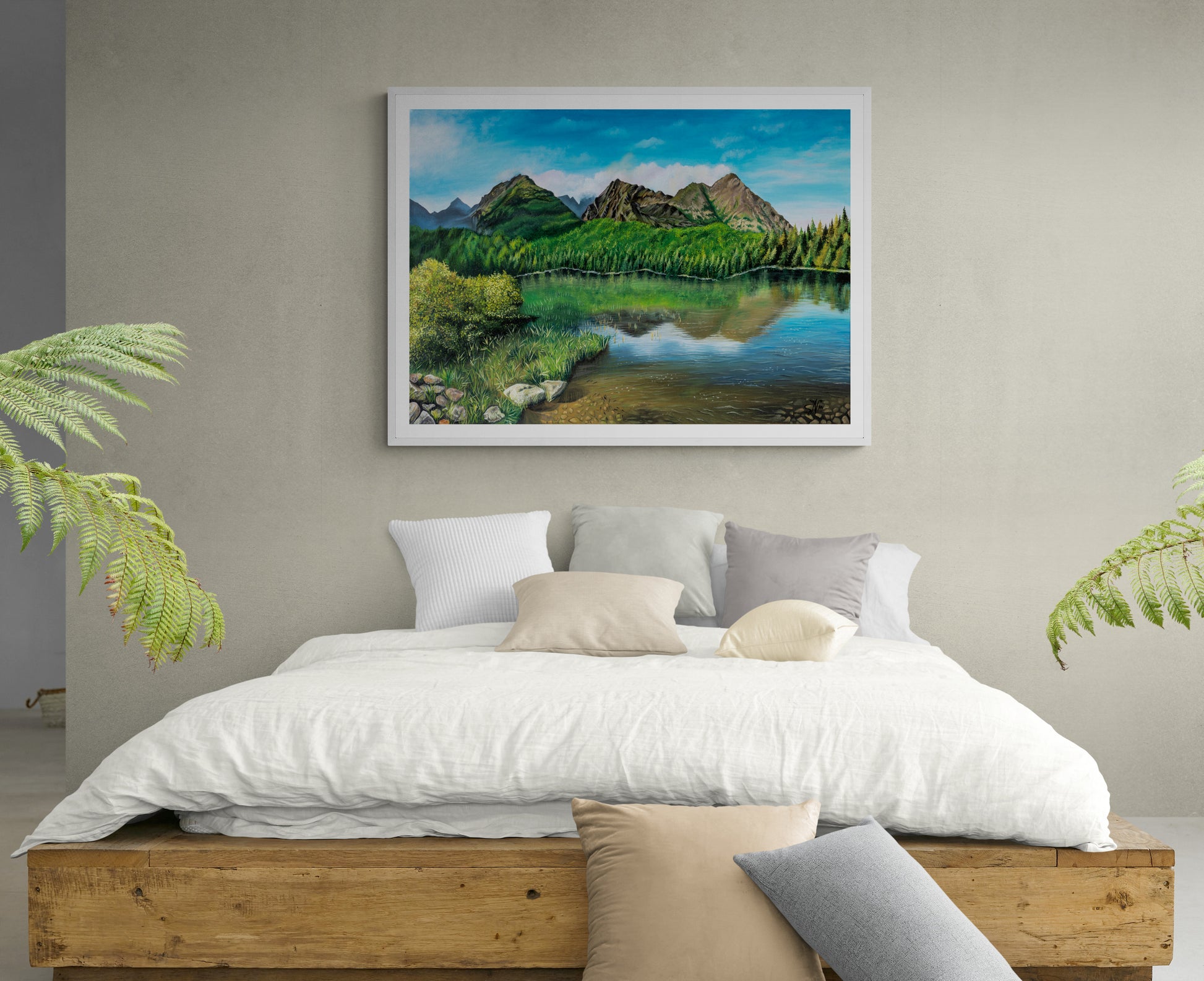 "Tranquil Lake" - Lake Painting Fine Art Print