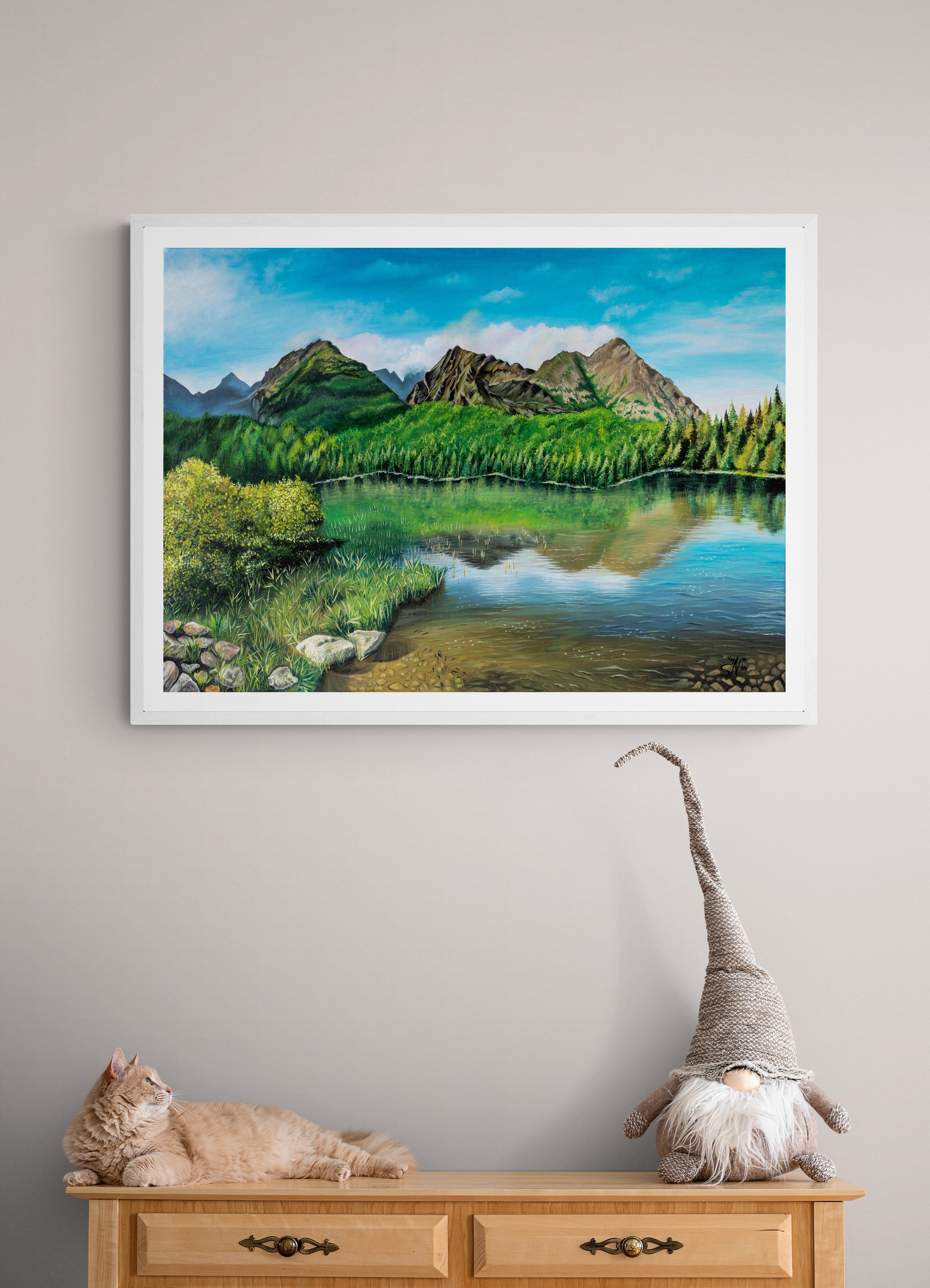 "Tranquil Lake" - Lake Painting Fine Art Print