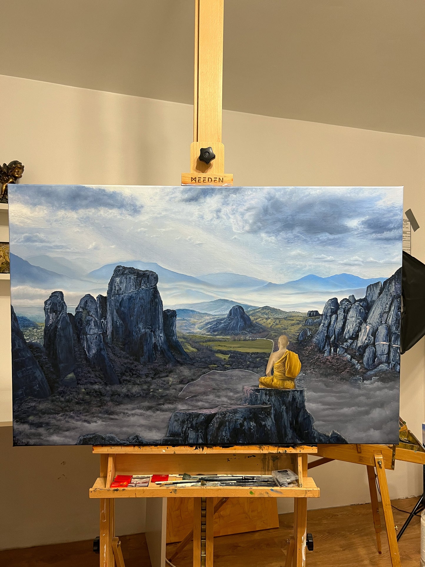 "Moments in Time " 24 x 36"- Meteora Landscape painting