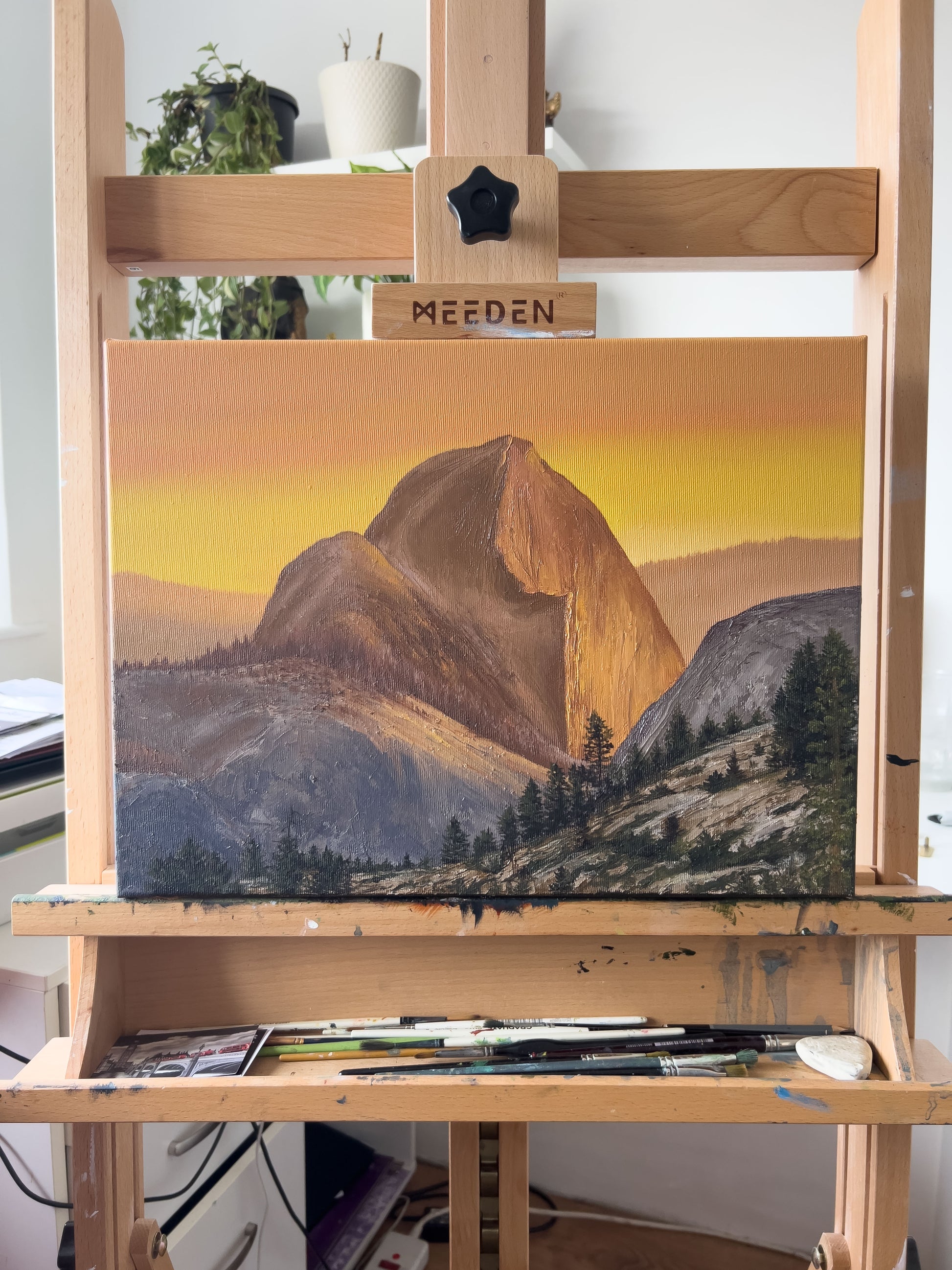 "Yosemite National Park" 12 x 16"- Glacier Point Oil Painting, National Park- California