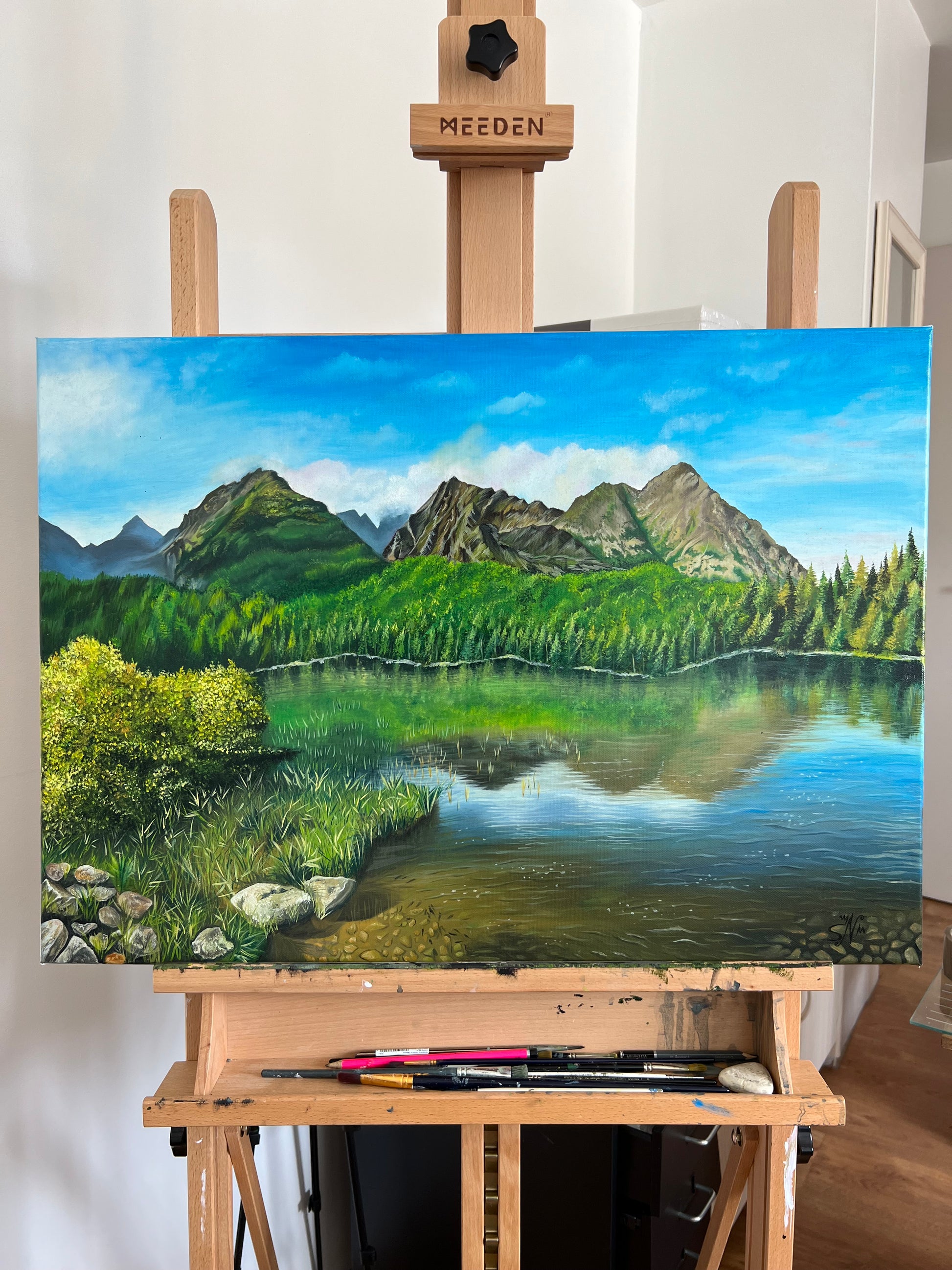 "Tranquil Lake" 20 x 27"- Lake Painting