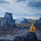 "Moments in Time " 24 x 36"- Meteora Landscape painting