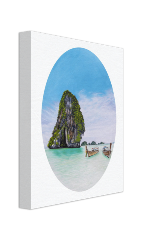 "Thailand Railay Beach" - Phi Phi Islands Canvas Art Print