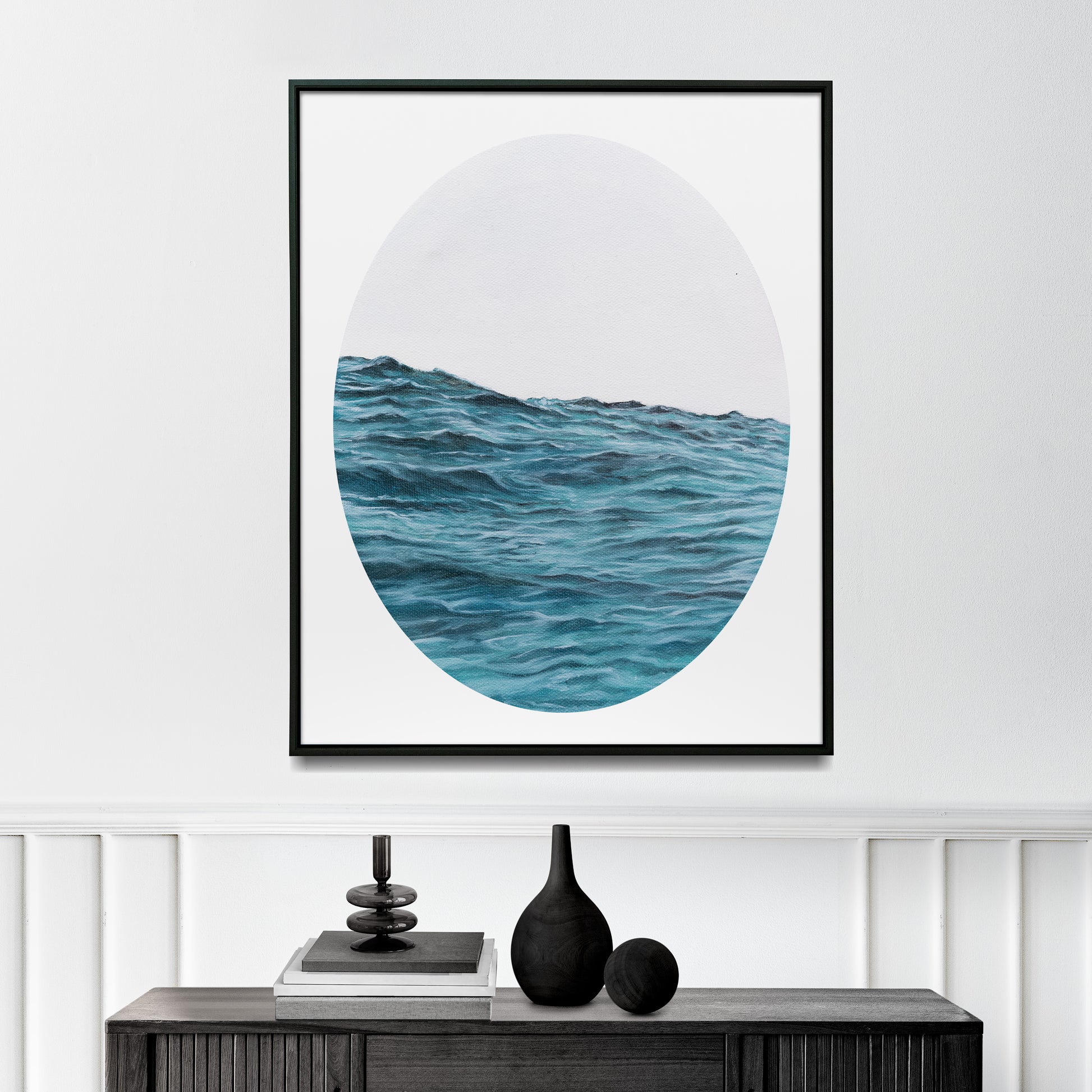 "Into the Teal Ocean" - Ocean Artwork Fine Art Print