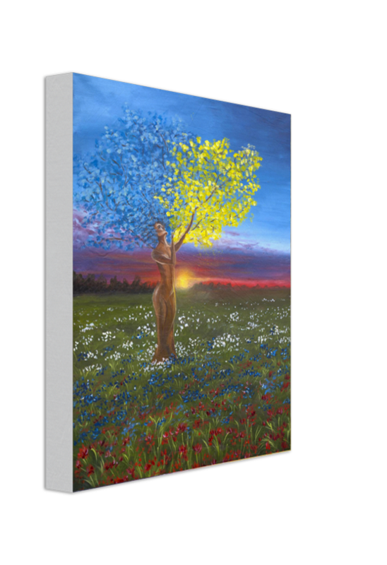 "A Peaceful Heart" -  Surreal Painting Canvas Art Print