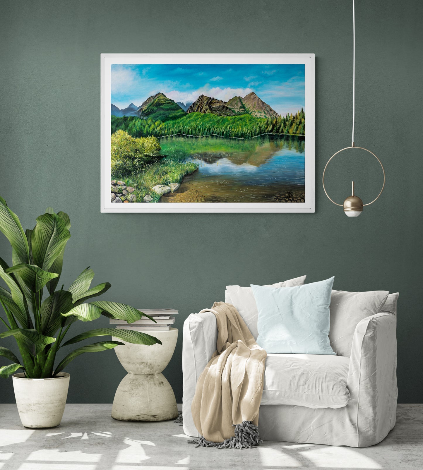 "Tranquil Lake" - Lake Painting Fine Art Print