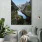 "Swiss Alps"- Mountainous Landscape Painting Fine Art Print