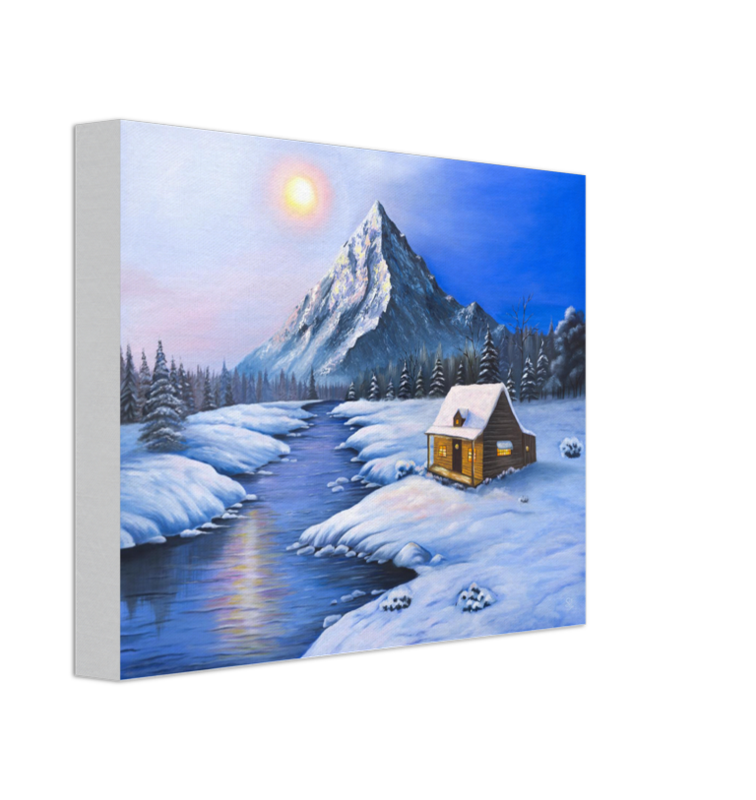 "Winter Landscape"- Snow Scenery Canvas Art Print