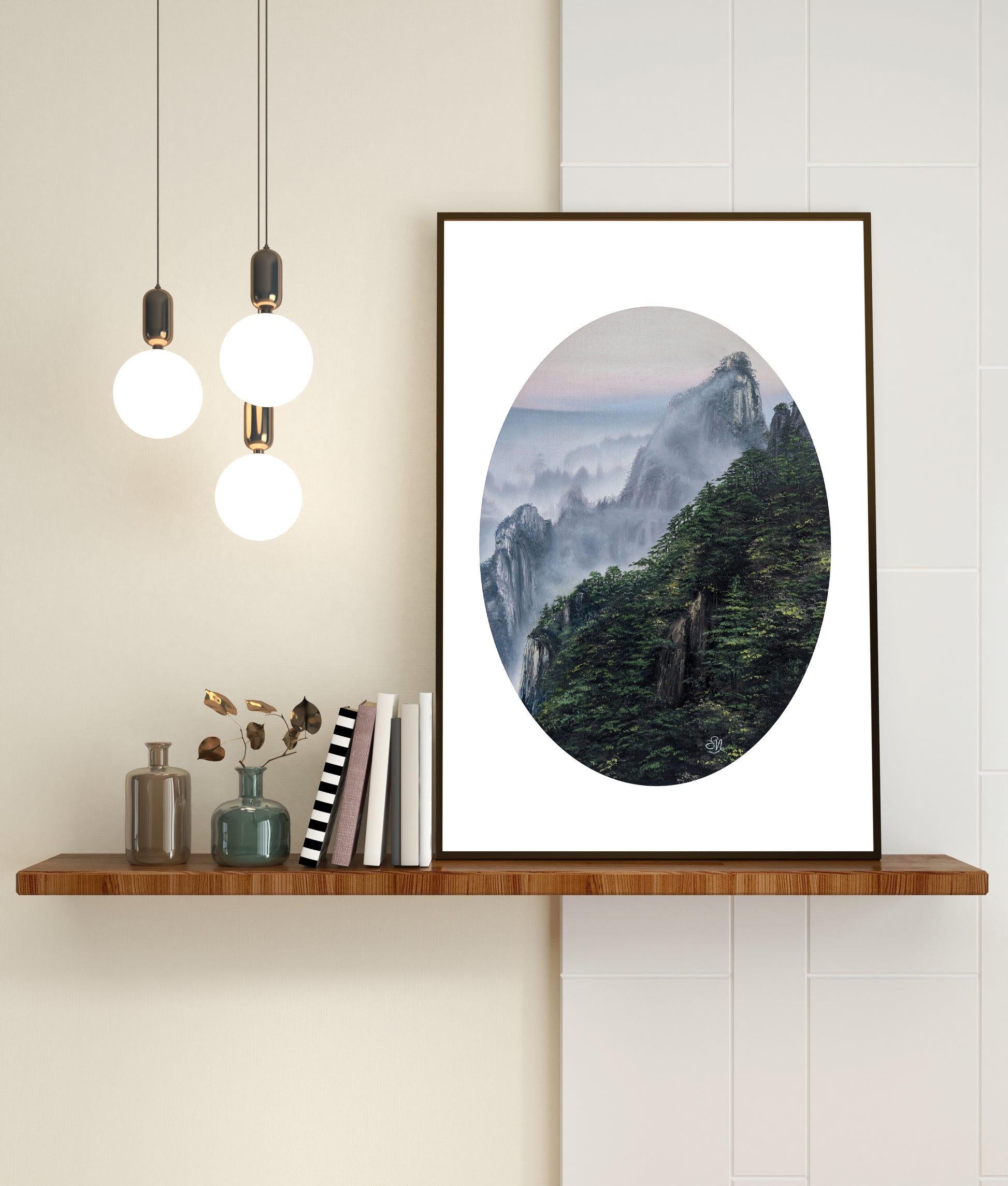 "Morning Glaze" -Misty Mountain Fine Art Print