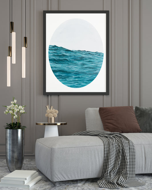 "Into the Teal Ocean" - Ocean Artwork Fine Art Print