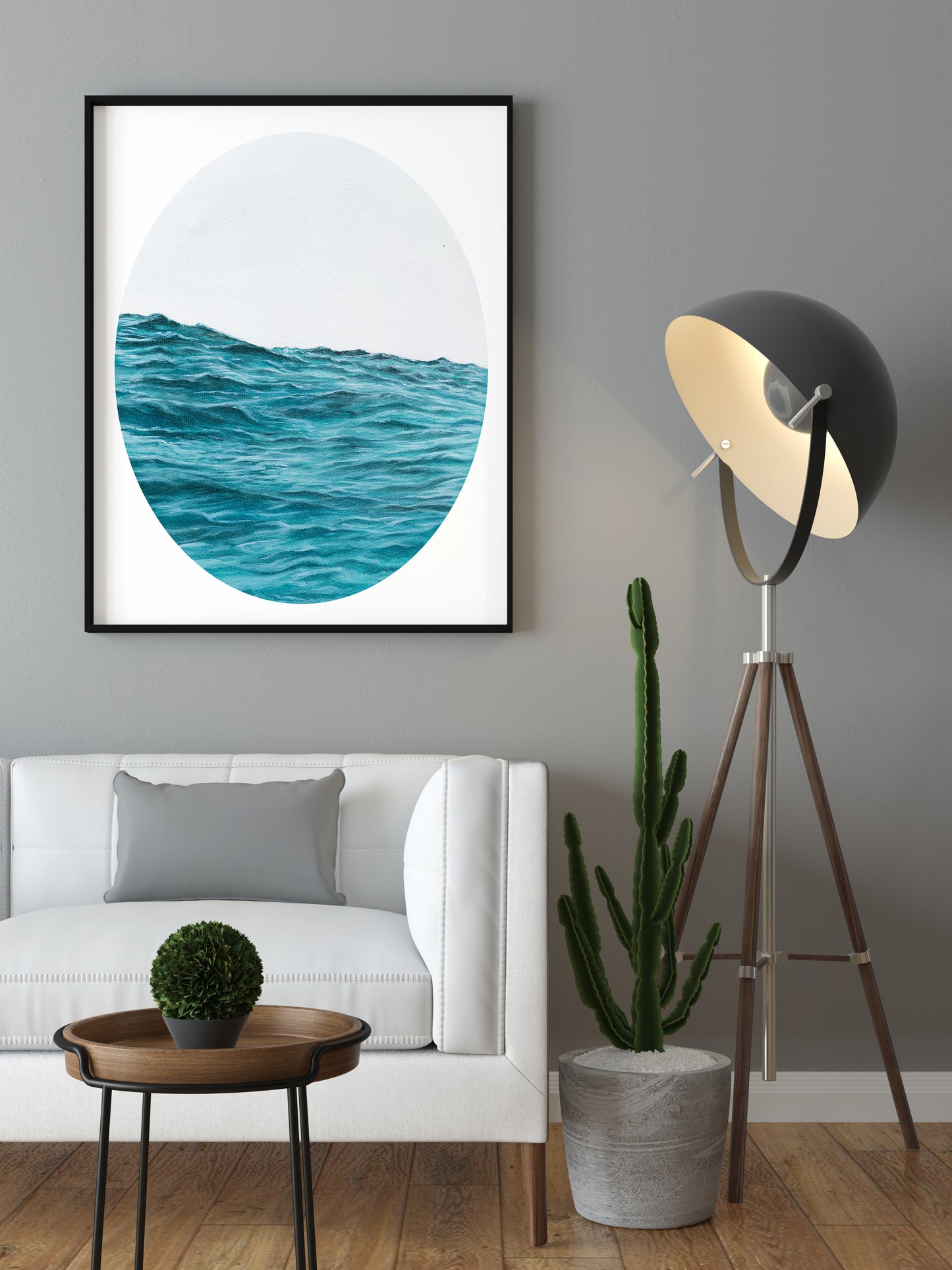 "Into the Teal Ocean" - Ocean Artwork Fine Art Print