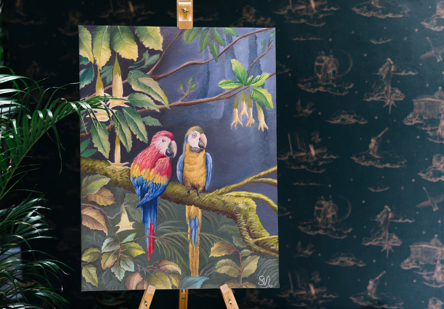 "Tropical Parrots" - Wildlife Painting Fine Art Print